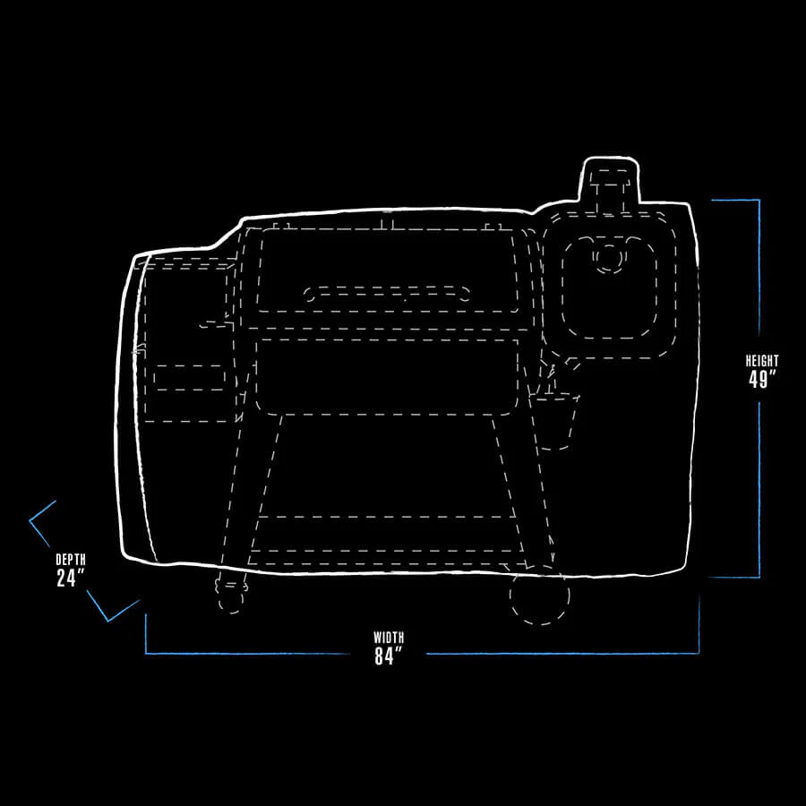 1000 Series with Side Smoker Grill Cover - Image 3