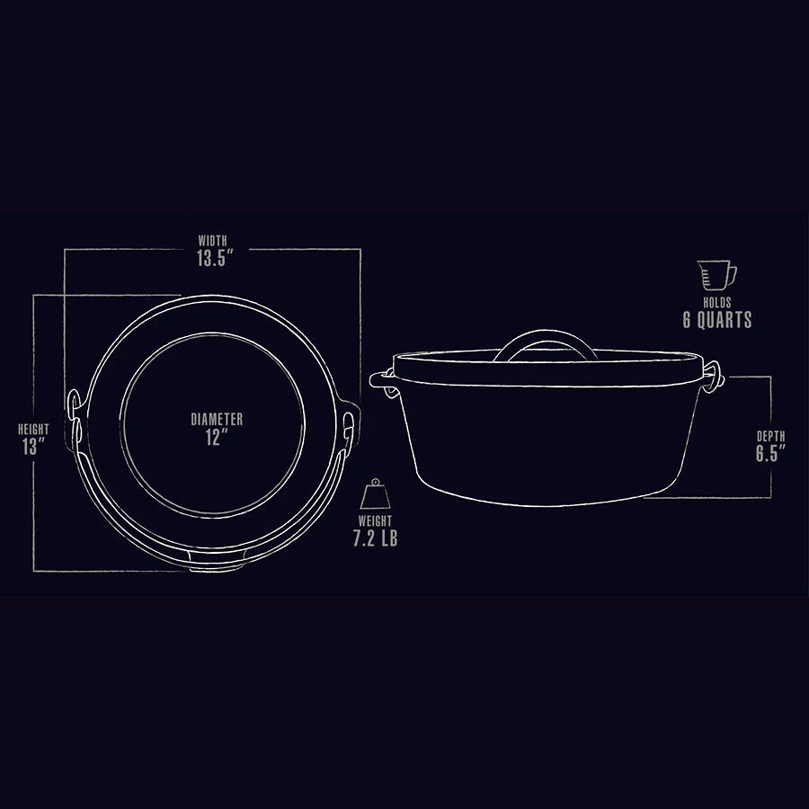 12in Cast Iron Camp Oven - Image 5