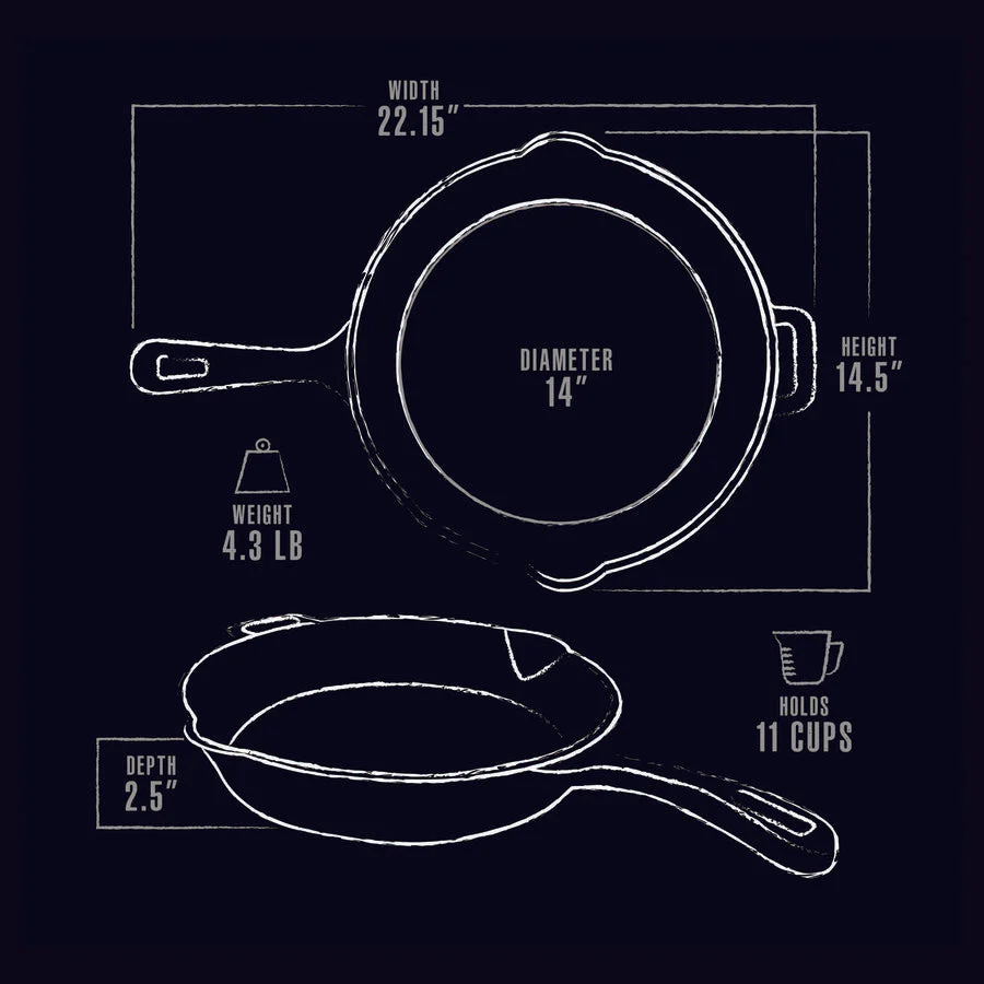 14in Cast Iron Skillet - Image 5