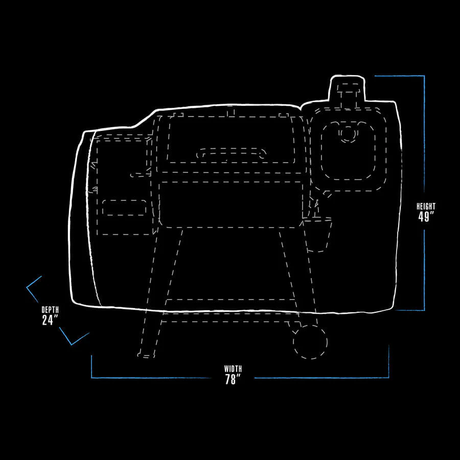 700 & 800 Series with Side Smoker Grill Cover - Image 3