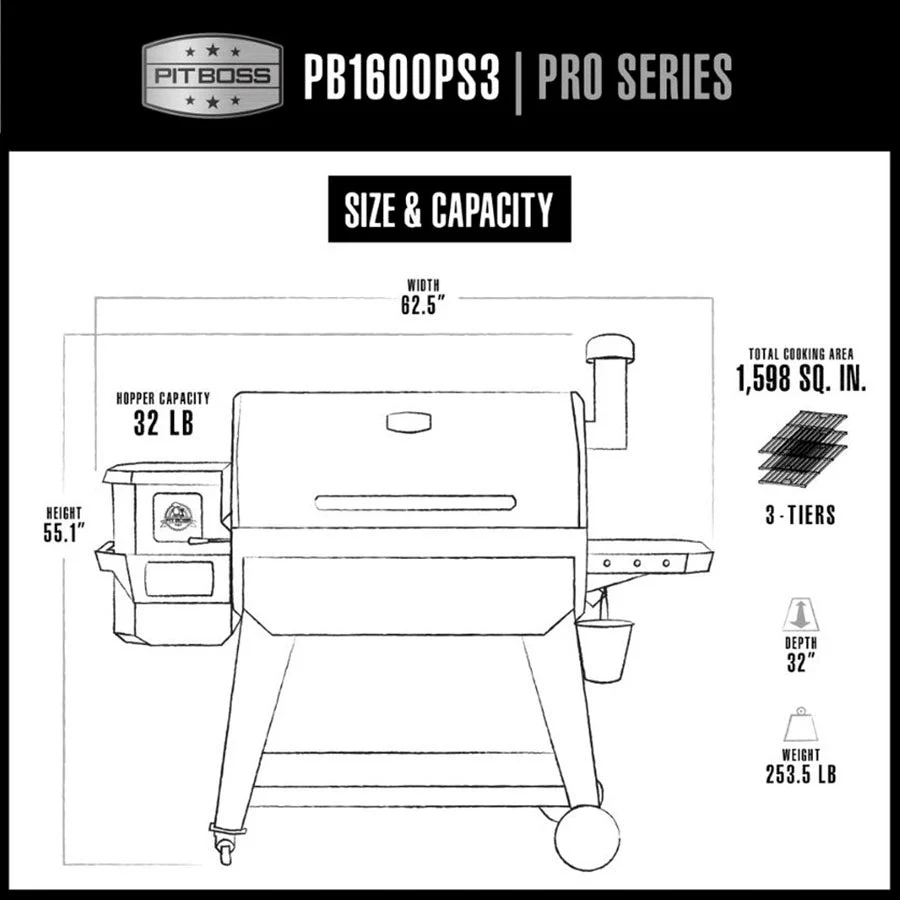 Pro Series 3 1600 Wood Pellet Grill - Image 8