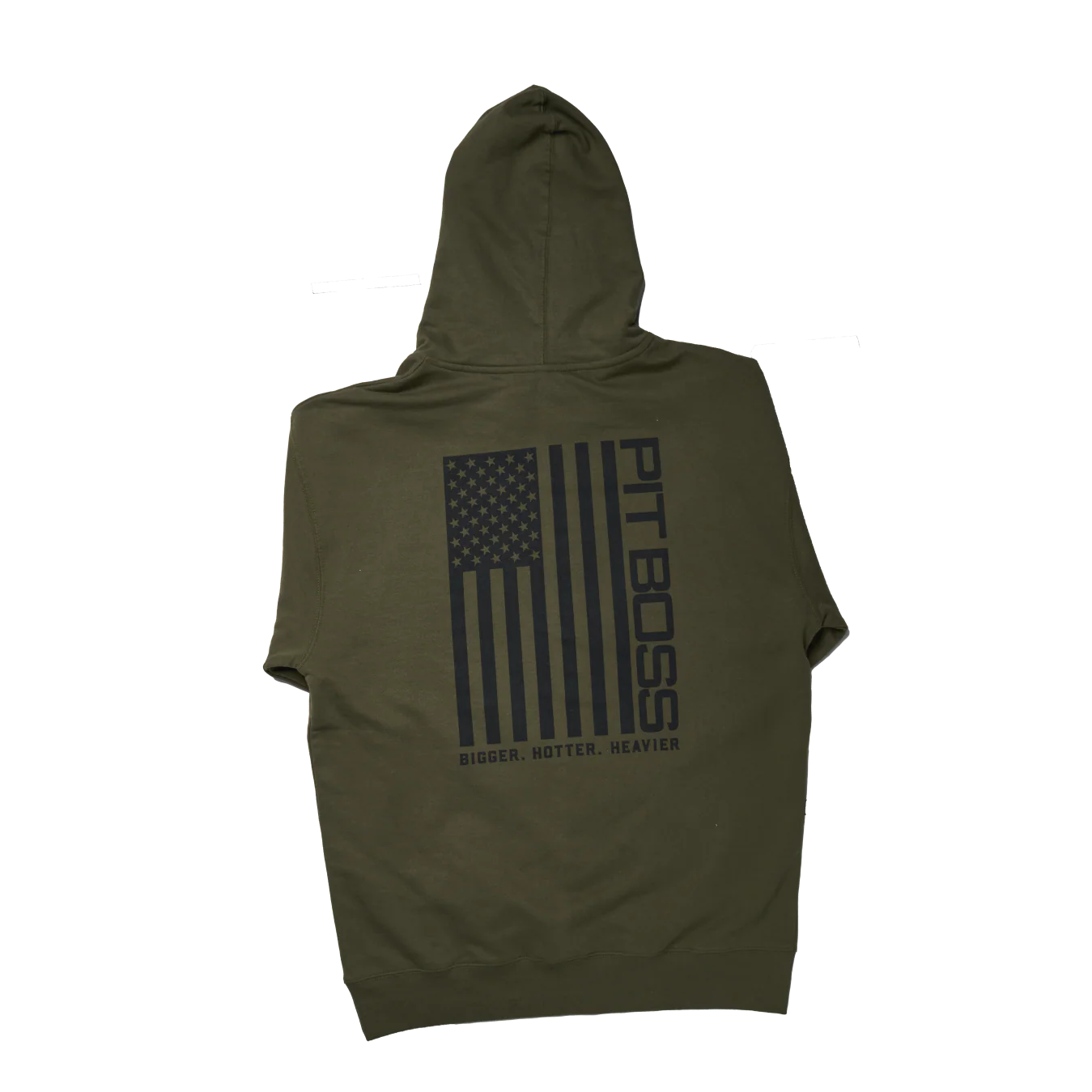 Vertical Flag Hoody - Army Green - Image 2